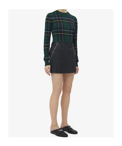 Alexander Mcqueen Women's Zip Detail Leather Mini Skirt In Black In Black
