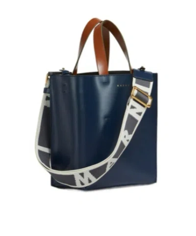 Marni Mini Museo Two-tone Structured Tote Bag