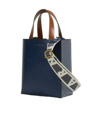 Marni Mini Museo Two-tone Structured Tote Bag