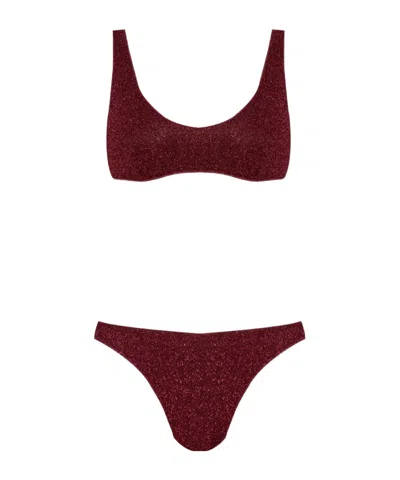 Oseree Lumière Bikini In Burgundy