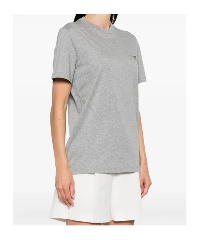 Prada Short-sleeved T-shirt In Gray