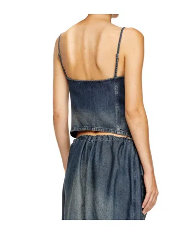Diesel Top In Gradient Fluid Denim In Blue