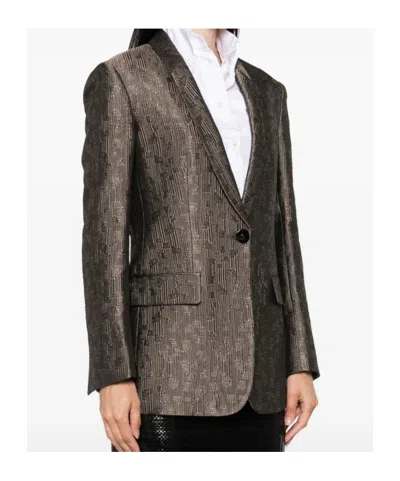 Giorgio Armani Textured Fabric Tailored Jacket