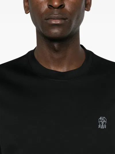 Brunello Cucinelli Cotton Jersey Crew Neck T-shirt With Logo