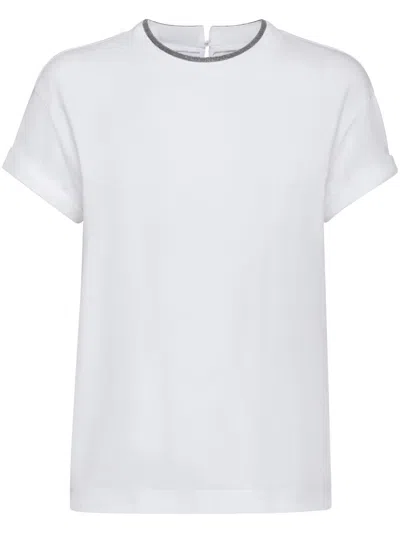 Brunello Cucinelli Cotton T Shirt In White