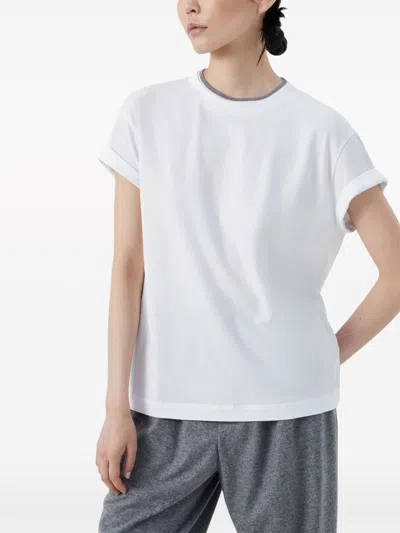 Brunello Cucinelli Cotton T Shirt In White