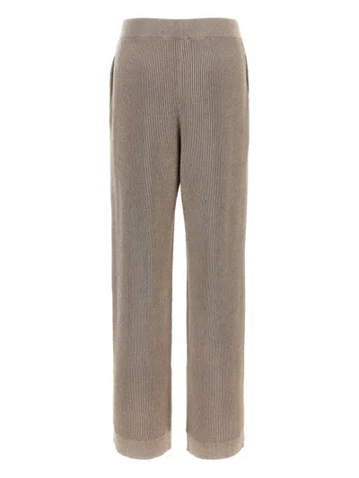 Brunello Cucinelli Ribbed Texture Trousers Elasticated Waistband