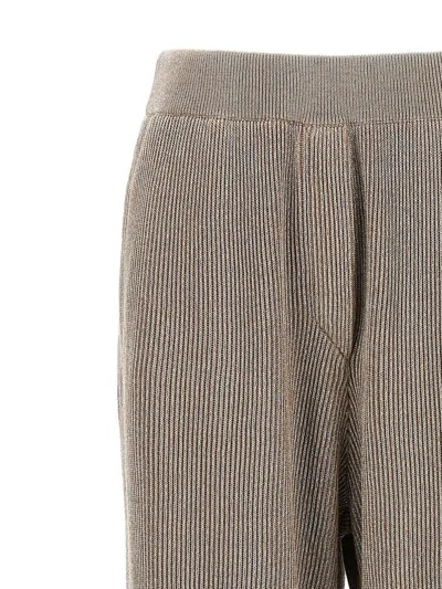 Brunello Cucinelli Ribbed Texture Trousers Elasticated Waistband