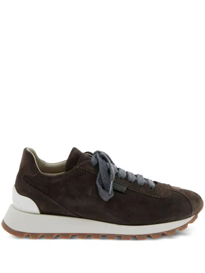Brunello Cucinelli Suede Leather Sneakers