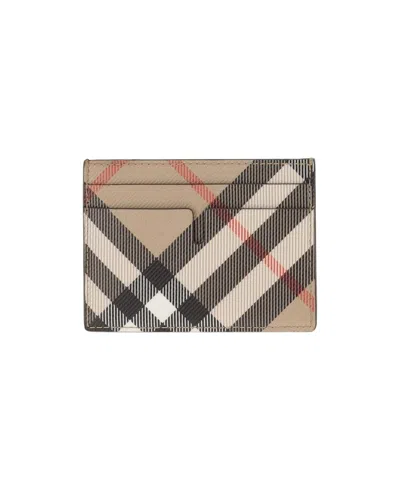 Burberry Beige Ms Tall Sandon Card Holder In Neutral