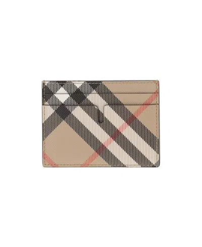 Burberry Beige Ms Tall Sandon Card Holder In Neutral