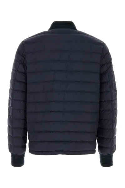 Burberry Dalham Down Jacket With Ekd Patch In Blue