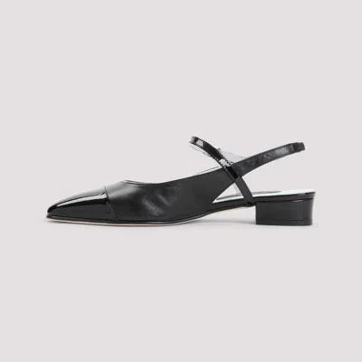 Carel Paris Black Leather Oceano Ballerinas