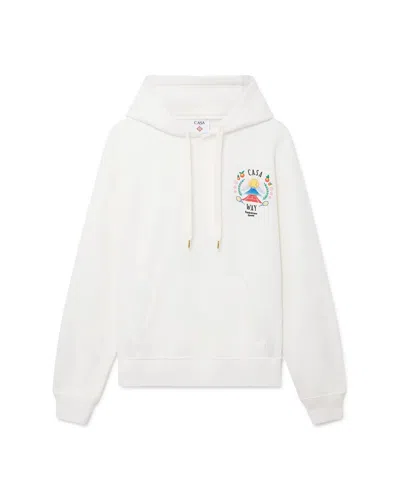 Casablanca Cotton Sweatshirt With Front Pocket And Hood In White
