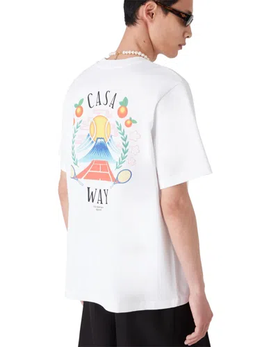 Casablanca Casa Way Mountain Printed T-shirt In White