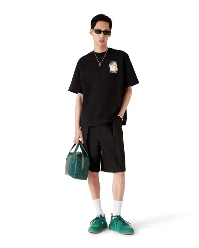 Casablanca Crew Neck Graphic Print Short Sleeves In Black
