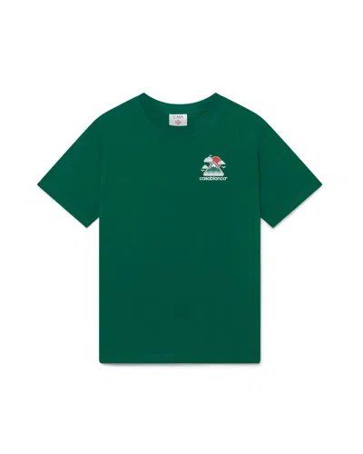 Casablanca Mens Montagne Ondulee Brand-print Cotton-jersey T-shirt