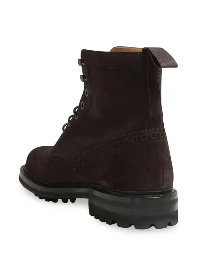 Church's Suede Ankle Boots Featuring Brogue Accents In Brown