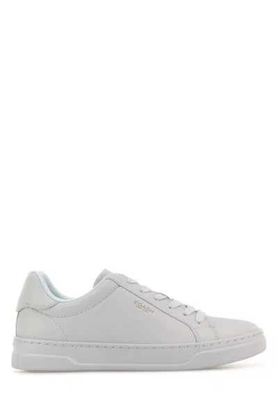 Coach White Leather High Line Sneakers