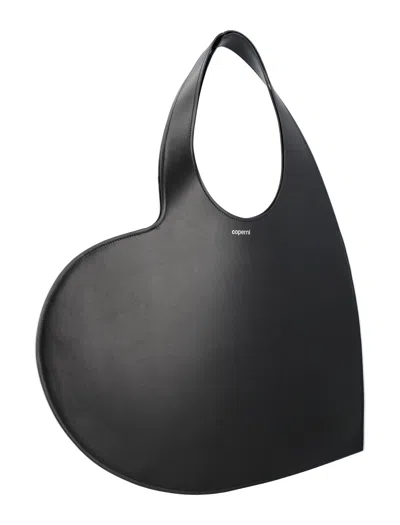Coperni Heart-shaped Black Bag With Adjustable Shoulder Strap