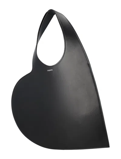 Coperni Heart-shaped Black Bag With Adjustable Shoulder Strap