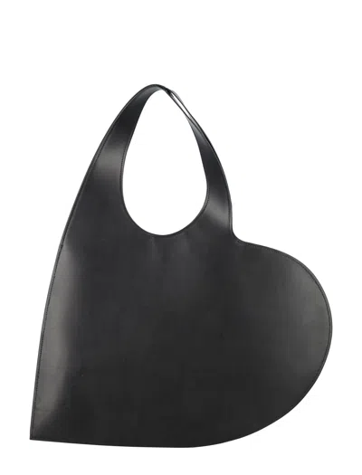 Coperni Heart-shaped Black Bag With Adjustable Shoulder Strap