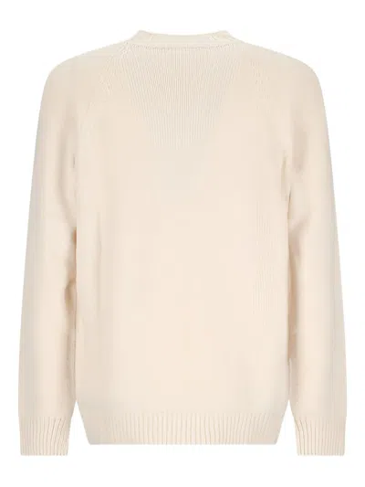 Lardini Raglan-sleeve Crew-neck Sweater In Neutral