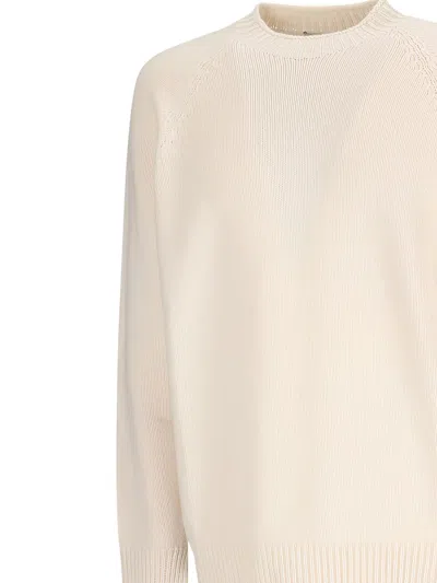 Lardini Raglan-sleeve Crew-neck Sweater In Neutral