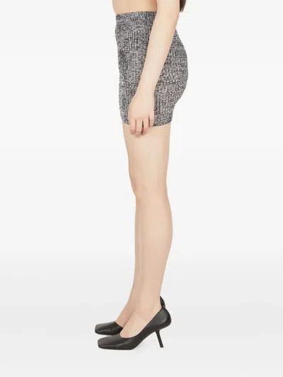 A. Roege Hove Ribbed-knit Mini Skirt In Gray