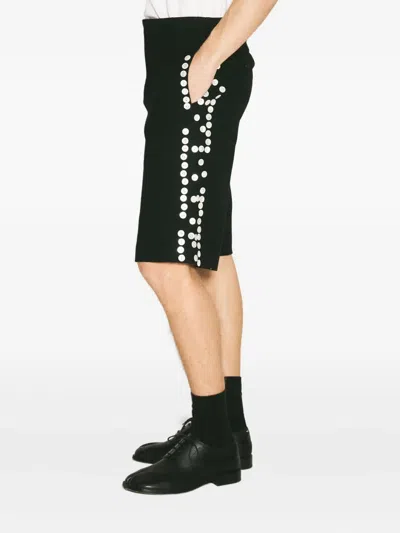 Comme Des Garçons Homme Deux Button-embellished Shorts In Black