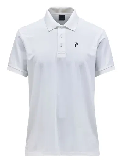Peak Performance Logo-embroidered Polo Shirt In White