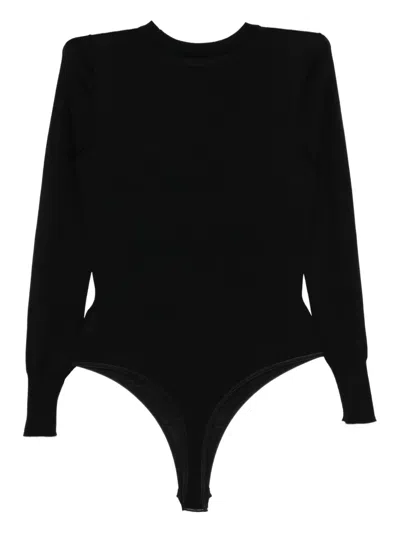 Pre-owned Alaïa Crew-neck Bodysuit In Black