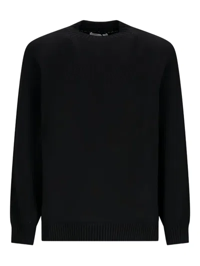 Lardini Raglan-sleeve Crew-neck Sweater In Black