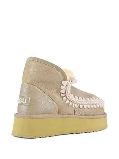 Mou Mini Eskimo Metallic Braided-trim Boots