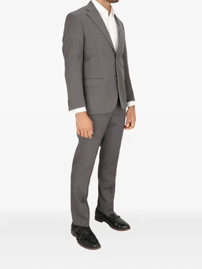Scotch & Soda Two-button Single-breasted Suit In Gray