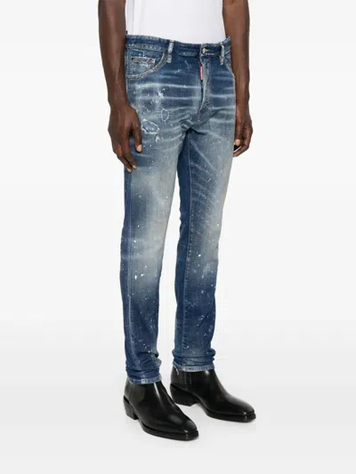 Dsquared2 Medium Galaxy Wash Cool Guy Jeans In Faded Blue In Blue