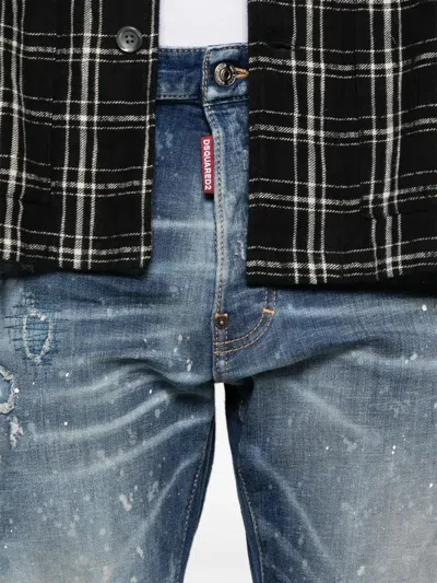 Dsquared2 Medium Galaxy Wash Cool Guy Jeans In Faded Blue In Blue