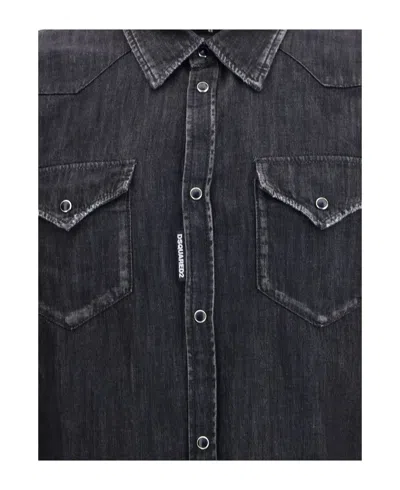 Dsquared2 Dsquared Black Denim Western Shirt