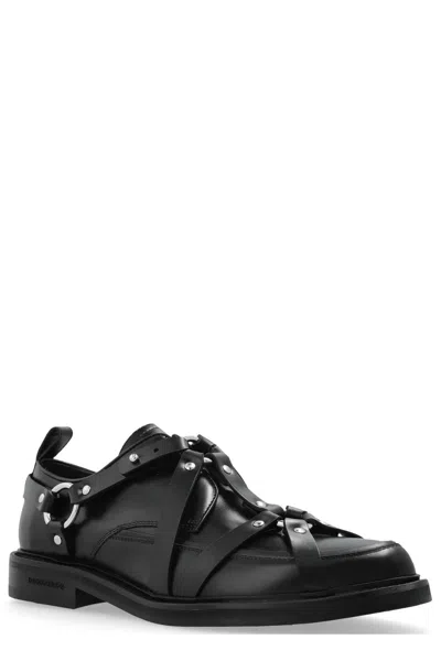 Dsquared2 Round Toe Casual Shoes In Black