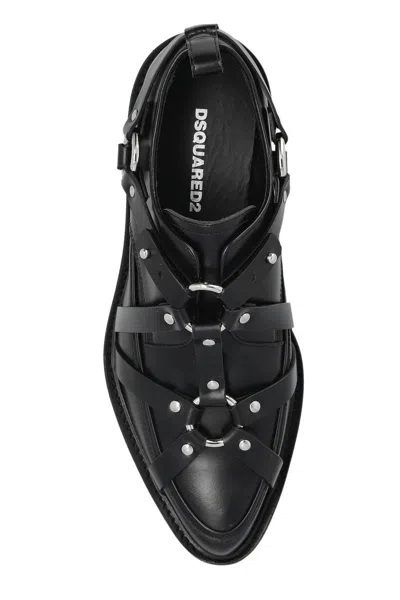 Dsquared2 Round Toe Casual Shoes In Black
