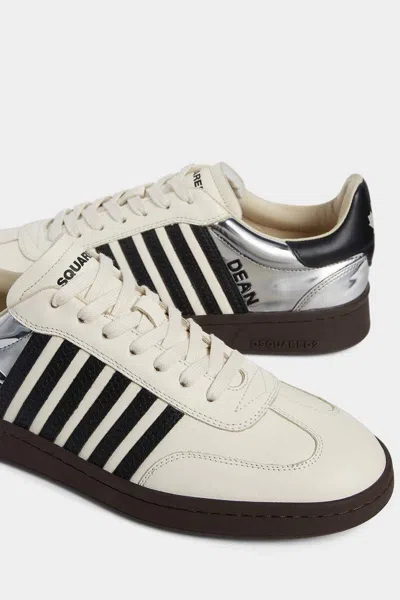 Dsquared2 Leather Sneakers In White