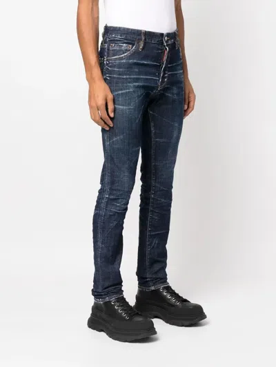 Dsquared2 Logo-patch Skinny-cut Jeans In Green