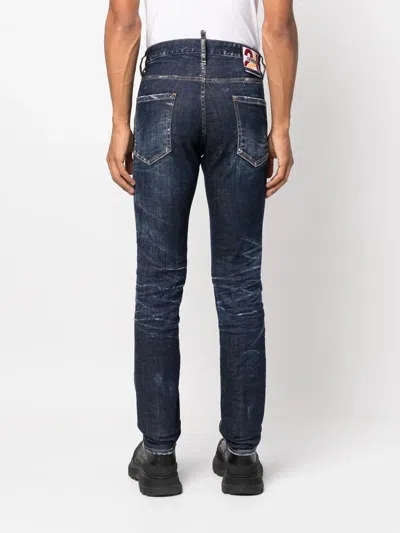 Dsquared2 Logo-patch Skinny-cut Jeans In Green