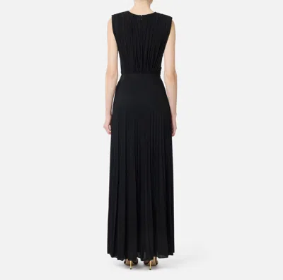 Elisabetta Franchi Red Carpet Lurex Jersey Dress In Black