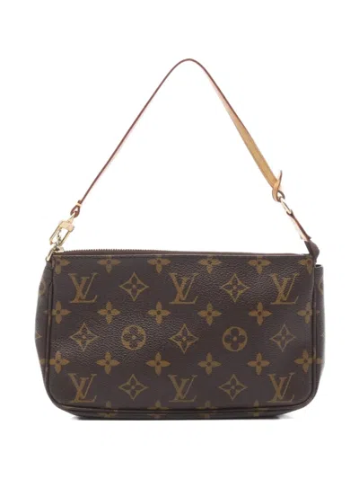 Pre-owned Louis Vuitton 2001 Pochette Accessoires Shoulder Bag In Brown