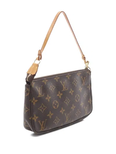 Pre-owned Louis Vuitton 2001 Pochette Accessoires Shoulder Bag In Brown