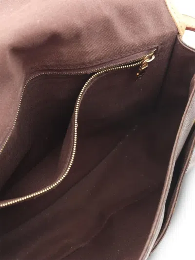 Pre-owned Louis Vuitton 2013 Menilmontant Pm Shoulder Bag In Brown