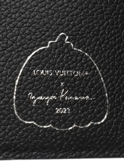 Pre-owned Louis Vuitton 2021's X Yayoi Kusama Victorine Leather Wallet In Black