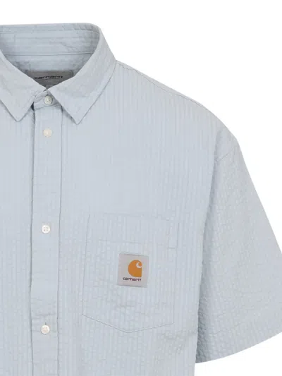 Carhartt Short Sleeves Toland Shirt In Blue