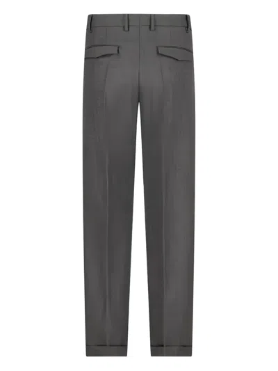 Pt Torino Pleated-cuffed Trousers In Black